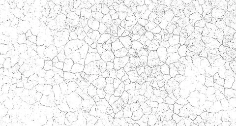 A black and white vector  of a grange cracked land, vintage broken w Stock Illustration