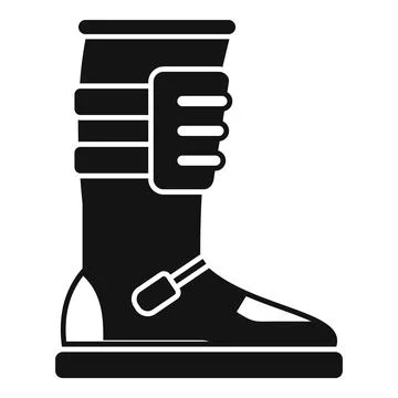 Black and white vector icon of a tactical boot Stock Illustration