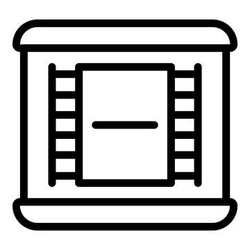 Black and white vector icon of a subway train carriage suitable for digital and Stock Illustration