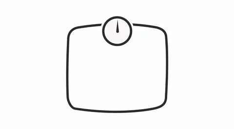 Black and White Vector Icon of Medical Scale Illustrazione stock