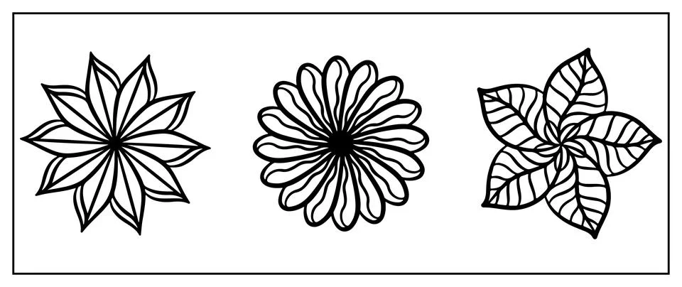 Black and white vector illustration for decor Stock Illustration
