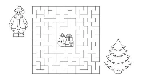 Black and white vector illustration. Children's educational game finding the  Stock Illustration
