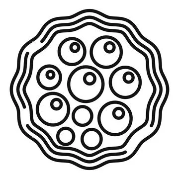 Black and white vector illustration of a concentric circular pattern Stock Illustration