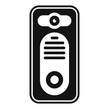 Black and white vector illustration of door intercom Stock Illustration
