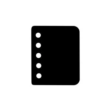 Black and white vector illustration of a simple notepad or stack of papers .. Illustrazione stock