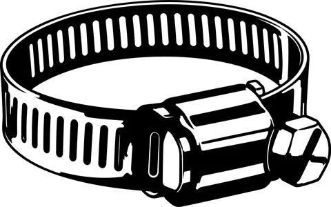 Black and white vector illustration depicting a close up view of a standard.. Stock Illustration