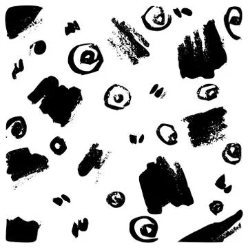 Black and white vector pattern in the grunge style. Can be used as a background Stock Illustration