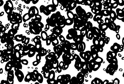 Black and white vector pattern with spheres. Illustrazione stock