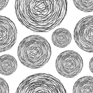 Black and white  vector pattern with dotted lines Stock Illustration