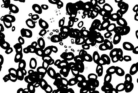 Black and white vector pattern with spheres. Stock Illustration