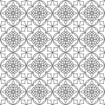 Black and white vector seamless pattern background. Stock Illustration