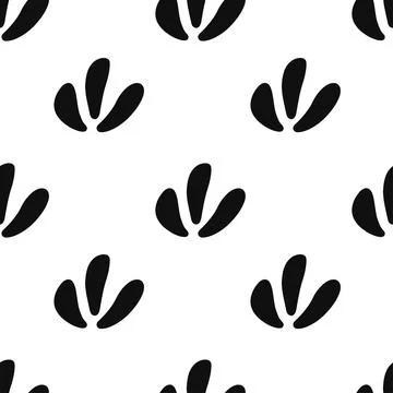 Black and white vector seamless flower pattern イラスト素材
