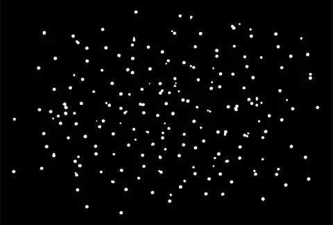 Black and white vector texture, lots of small dots, randomly arranged, space Stockillustratie