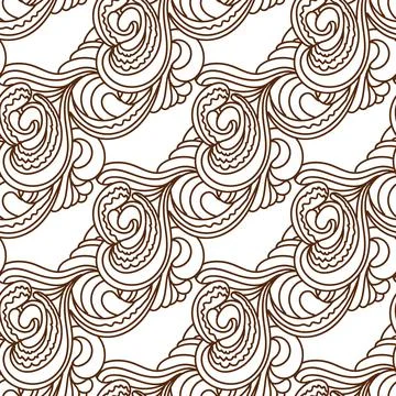 Black and white vector wave patterns. Adult Coloring pages. Stock Illustration