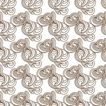 Black and white vector wave patterns. Adult Coloring pages. 스톡 일러스트