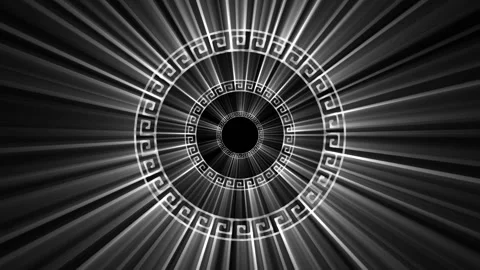 Black and white versace effect on black motion background VJ Loop Stock Footage 100355517