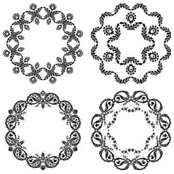 Black and white version design element Stock Illustration