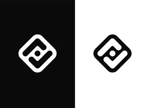 Black and white version of the sign element Stock Illustration
