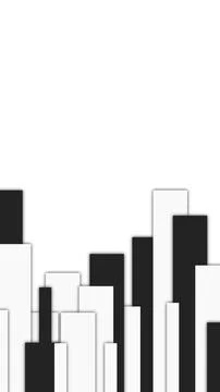 Black and White Vertical Bar Pattern Stock Illustration