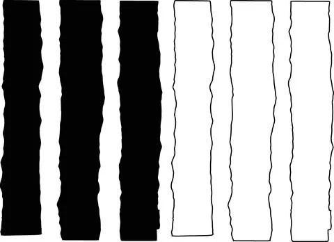 Black and white vertical rough textured stripes vector Illustrazione stock