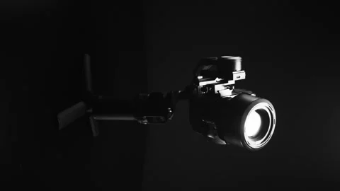 Black and white vertical video new electronic gyroscopic stabilizer for Stock-Footage 330340244