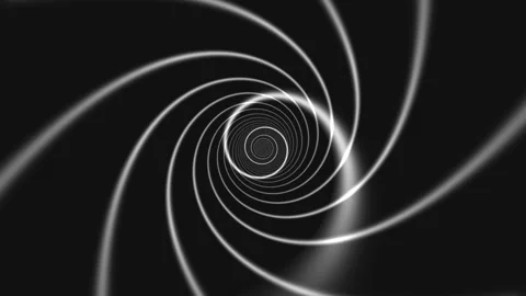 Black and White Vortex Light Rays Seamless Loop Stock Footage 342678587