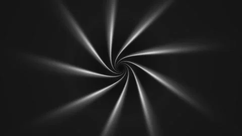 Black and White Vortex Light Rays Seamless Loop Stock Footage 342799353