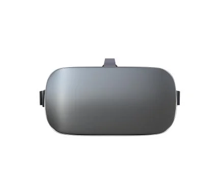 Black and White VR Virtual Reality Headset front Isolated on white Background Stock Illustration