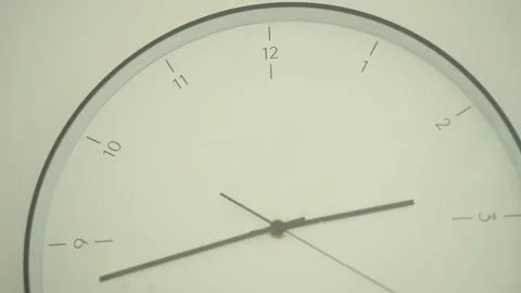 Black and White Wall Clock Stock Footage 303631122