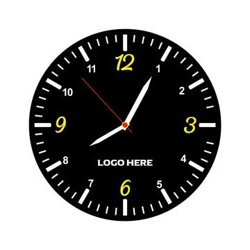 Black and White Watch Design Template Stock Illustration