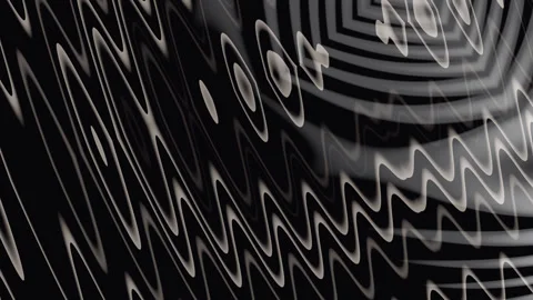Black and white wave background with lines. Stock Footage 245507821