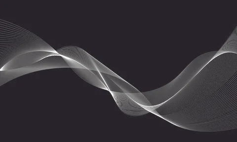 Black and white wave background Illustrazione stock