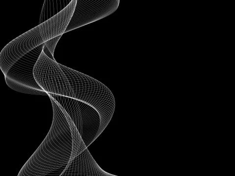Black And White Wave Design Illustrazione stock