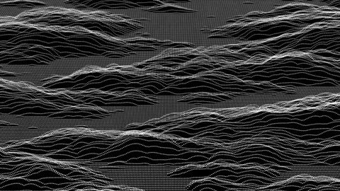 Black and white wave interference texture on a minimalistic design background. Stock Footage 302454249