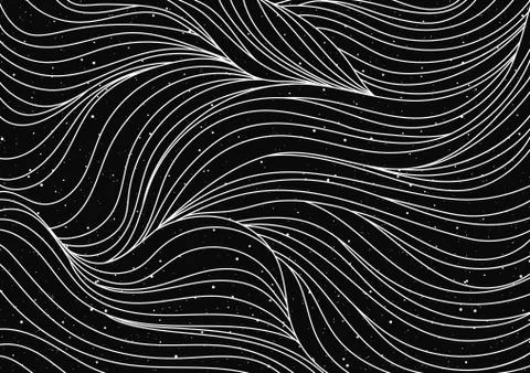 Black and white wave pattern vector 스톡 일러스트