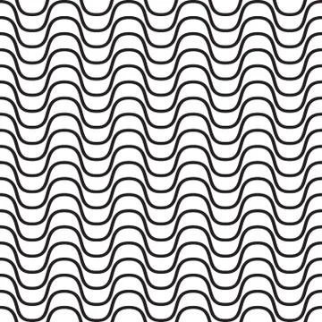 Black and white wave pattern Stock Illustration