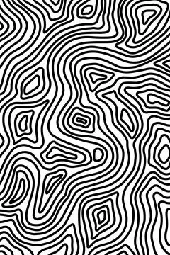 Black and white wave pattern. Abstract background. Vector illustration. イラスト素材