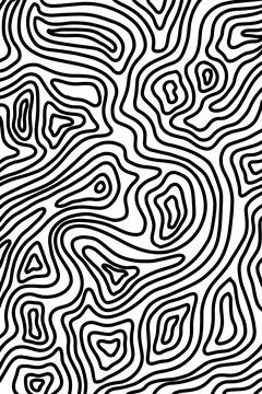 Black and white wave pattern. Abstract background. Vector illustration. Stock Illustration