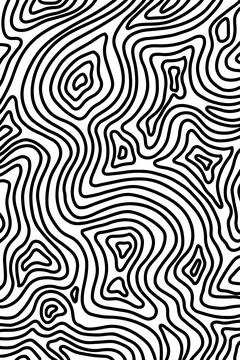 Black and white wave pattern. Abstract background. Vector illustration. Stock Illustration