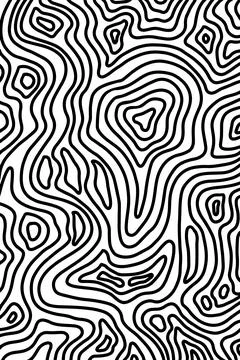 Black and white wave pattern. Abstract background. Vector illustration. Stock Illustration