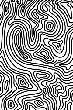 Black and white wave pattern. Abstract background. Vector illustration. Stock Illustration