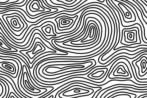 Black and white wave pattern. Abstract background. Vector illustration. Stock Illustration