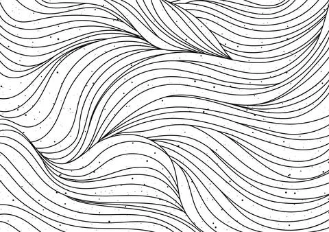 Black and white wave pattern Stock Illustration