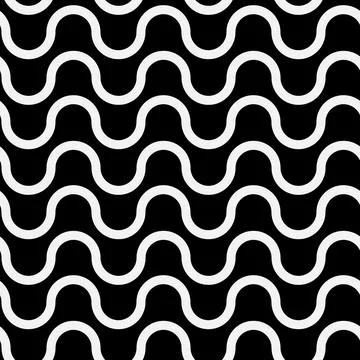 Black and white wave, seamless pattern wavy twisty vector illustration for te 스톡 일러스트