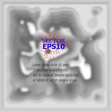 Black and white waveforms blurred - Abstract trendy background. Vector illust Stock Illustration