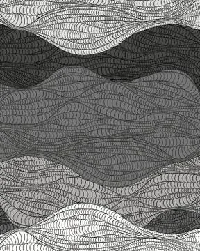 Black and white waves Stock Illustration