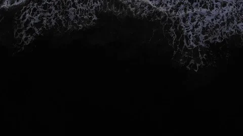 Black and White Waves Top Down Drone Stock Footage 127799136