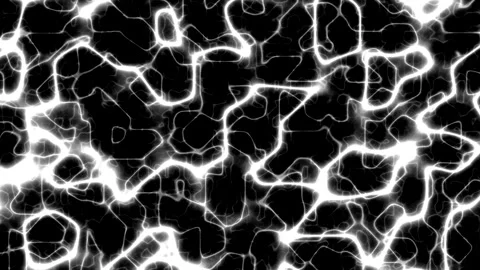 Black and white wavy abstraction. The pattern is modified Stock Footage 243378384