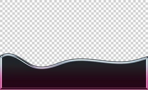 Black and white of wavy lines on dark gradient background transparent background Stock Illustration