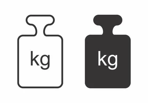 Black and white weights Stock Illustration